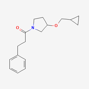 1-[3-(Cyclopropylmethoxy)pyrrolidin-1-YL]-3-phenylpropan-1-one