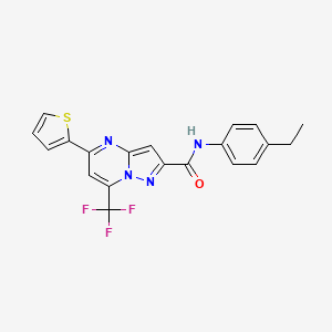 N-(4-ethylphenyl)-5-(thiophen-2-yl)-7-(trifluoromethyl)pyrazolo[1,5-a]pyrimidine-2-carboxamide