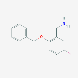 molecular formula C14H14FNO B111137 2-Benzyloxy-5-fluorobenzyl amine CAS No. 1096895-23-6