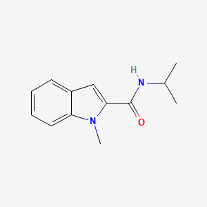 molecular formula C13H16N2O B11113703 1H-Indole-2-carboxamide, 1-methyl-N-(1-methylethyl)- CAS No. 61939-19-3