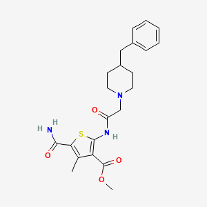 Methyl 2-{[(4-benzylpiperidin-1-yl)acetyl]amino}-5-carbamoyl-4-methylthiophene-3-carboxylate