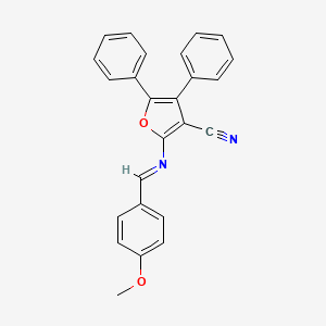 2-{[(E)-(4-methoxyphenyl)methylidene]amino}-4,5-diphenyl-3-furonitrile