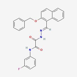 molecular formula C26H20FN3O3 B11113755 2-[(2E)-2-{[2-(benzyloxy)naphthalen-1-yl]methylidene}hydrazinyl]-N-(3-fluorophenyl)-2-oxoacetamide 