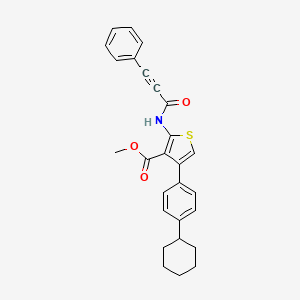 Methyl 4-(4-cyclohexylphenyl)-2-[(3-phenylprop-2-ynoyl)amino]thiophene-3-carboxylate