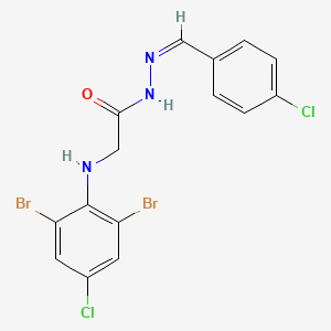 N'-[(Z)-(4-Chlorophenyl)methylene]-2-[(2,6-dibromo-4-chlorophenyl)amino]acetohydrazide