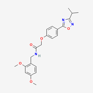 N-(2,4-dimethoxybenzyl)-2-{4-[3-(propan-2-yl)-1,2,4-oxadiazol-5-yl]phenoxy}acetamide