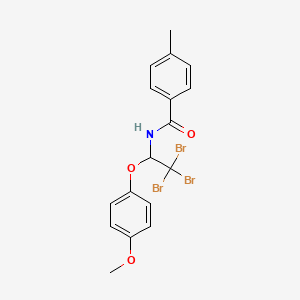 molecular formula C17H16Br3NO3 B11113877 4-methyl-N-[2,2,2-tribromo-1-(4-methoxyphenoxy)ethyl]benzamide 