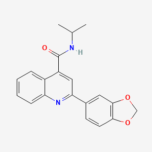 2-(1,3-benzodioxol-5-yl)-N-(propan-2-yl)quinoline-4-carboxamide