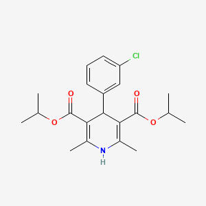 molecular formula C21H26ClNO4 B11113893 Dipropan-2-yl 4-(3-chlorophenyl)-2,6-dimethyl-1,4-dihydropyridine-3,5-dicarboxylate 