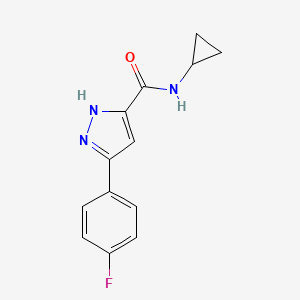 N-cyclopropyl-3-(4-fluorophenyl)-1H-pyrazole-5-carboxamide