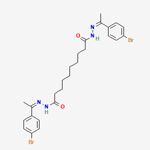 N'~1~,N'~10~-bis[(1Z)-1-(4-bromophenyl)ethylidene]decanedihydrazide