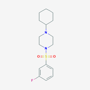 1-Cyclohexyl-4-[(3-fluorophenyl)sulfonyl]piperazine