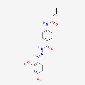 N-(4-{[(2E)-2-(2,4-dihydroxybenzylidene)hydrazinyl]carbonyl}phenyl)butanamide