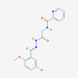 N-({N'-[(E)-(5-Bromo-2-methoxyphenyl)methylidene]hydrazinecarbonyl}methyl)pyridine-2-carboxamide