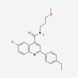 molecular formula C22H23BrN2O2 B11114014 6-bromo-2-(4-ethylphenyl)-N-(3-methoxypropyl)quinoline-4-carboxamide 