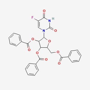 molecular formula C30H23FN2O9 B11114022 5-fluoro-1-[2,3,5-tris-O-(phenylcarbonyl)pentofuranosyl]pyrimidine-2,4(1H,3H)-dione 