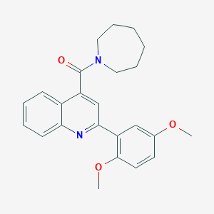 molecular formula C24H26N2O3 B11114024 Azepan-1-yl[2-(2,5-dimethoxyphenyl)quinolin-4-yl]methanone 