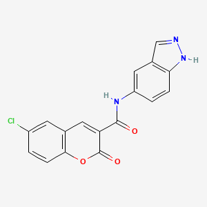 molecular formula C17H10ClN3O3 B11114033 6-chloro-N-(1H-indazol-5-yl)-2-oxo-2H-chromene-3-carboxamide 