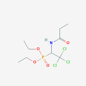 molecular formula C9H17Cl3NO4P B11114034 Diethyl 2,2,2-trichloro-1-(propionylamino)ethylphosphonate CAS No. 51945-89-2