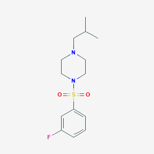 molecular formula C14H21FN2O2S B11114100 1-[(3-Fluorophenyl)sulfonyl]-4-isobutylpiperazine 