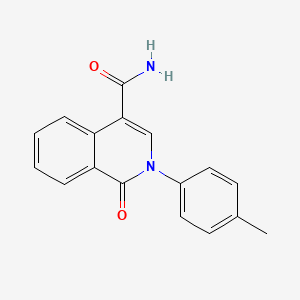 molecular formula C17H14N2O2 B11114116 1,2-Dihydro-2-(4-methylphenyl)-1-oxo-4-isoquinolinecarboxamide CAS No. 133096-38-5