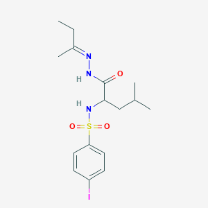 4-Iodo-N-[3-methyl-1-({2-[(E)-1-methylpropylidene]hydrazino}carbonyl)butyl]-1-benzenesulfonamide