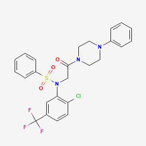 N-[2-chloro-5-(trifluoromethyl)phenyl]-N-[2-oxo-2-(4-phenylpiperazin-1-yl)ethyl]benzenesulfonamide