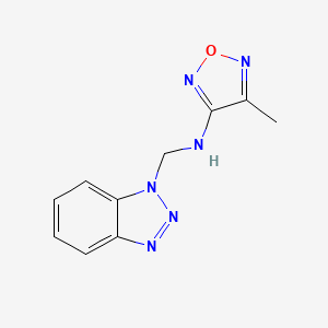 molecular formula C10H10N6O B11114162 Benzotriazol-1-ylmethyl-(4-methyl-furazan-3-yl)-amine 