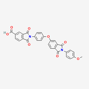 2-(4-{[2-(4-methoxyphenyl)-1,3-dioxo-2,3-dihydro-1H-isoindol-5-yl]oxy}phenyl)-1,3-dioxo-2,3-dihydro-1H-isoindole-5-carboxylic acid