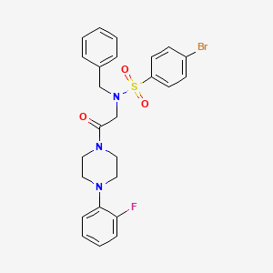 molecular formula C25H25BrFN3O3S B11114176 N-benzyl-4-bromo-N-{2-[4-(2-fluorophenyl)piperazin-1-yl]-2-oxoethyl}benzenesulfonamide 