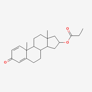 molecular formula C22H30O3 B11114179 3-Oxoandrosta-1,4-dien-16-yl propanoate 