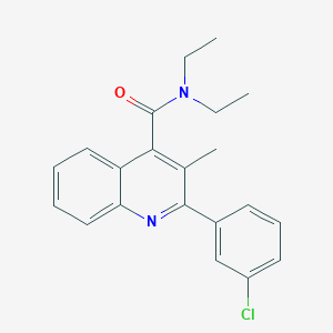 molecular formula C21H21ClN2O B11114203 2-(3-chlorophenyl)-N,N-diethyl-3-methylquinoline-4-carboxamide 