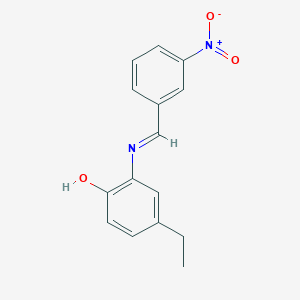 4-ethyl-2-{[(E)-(3-nitrophenyl)methylidene]amino}phenol