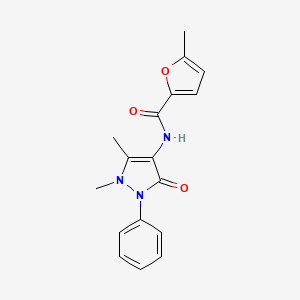 molecular formula C17H17N3O3 B11114235 N-(1,5-dimethyl-3-oxo-2-phenyl-2,3-dihydro-1H-pyrazol-4-yl)-5-methylfuran-2-carboxamide 