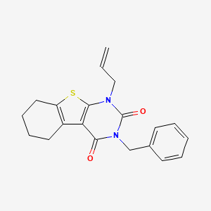 molecular formula C20H20N2O2S B11114236 1-allyl-3-benzyl-5,6,7,8-tetrahydro[1]benzothieno[2,3-d]pyrimidine-2,4(1H,3H)-dione 