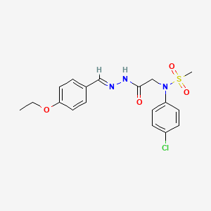 N-(4-Chlorophenyl)-N-({N'-[(E)-(4-ethoxyphenyl)methylidene]hydrazinecarbonyl}methyl)methanesulfonamide