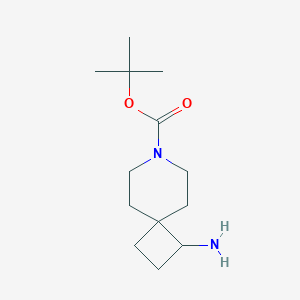 molecular formula C13H24N2O2 B111143 Tert-butyl 1-amino-7-azaspiro[3.5]nonane-7-carboxylate CAS No. 1100748-84-2