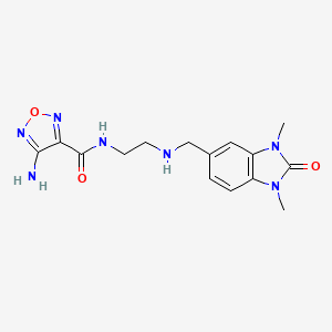 4-amino-N-(2-{[(1,3-dimethyl-2-oxo-2,3-dihydro-1H-benzimidazol-5-yl)methyl]amino}ethyl)-1,2,5-oxadiazole-3-carboxamide