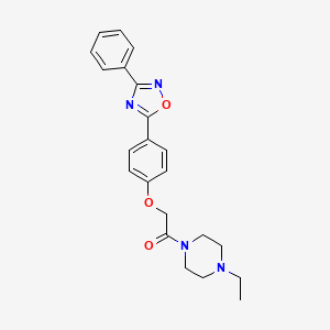 1-(4-Ethylpiperazin-1-yl)-2-[4-(3-phenyl-1,2,4-oxadiazol-5-yl)phenoxy]ethanone