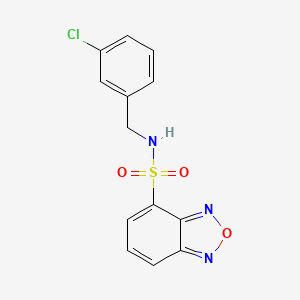 molecular formula C13H10ClN3O3S B11114342 N-(3-chlorobenzyl)-2,1,3-benzoxadiazole-4-sulfonamide 