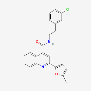 N-[2-(3-chlorophenyl)ethyl]-2-(5-methylfuran-2-yl)quinoline-4-carboxamide