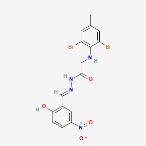 2-[(2,6-Dibromo-4-methylphenyl)amino]-N'-[(E)-(2-hydroxy-5-nitrophenyl)methylidene]acetohydrazide