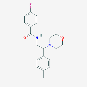 molecular formula C20H23FN2O2 B11114377 4-fluoro-N-[2-(4-methylphenyl)-2-(morpholin-4-yl)ethyl]benzamide 