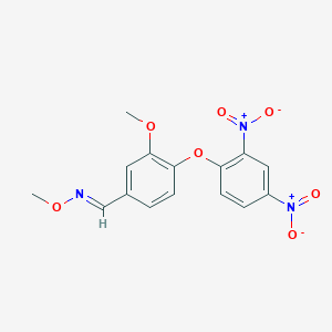 molecular formula C15H13N3O7 B11114391 4-{2,4-bisnitrophenoxy}-3-methoxybenzaldehyde O-methyloxime 