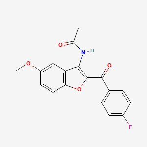 N-[2-(4-fluorobenzoyl)-5-methoxy-1-benzofuran-3-yl]acetamide