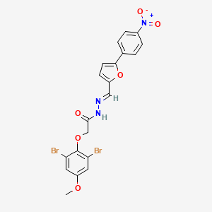 2-(2,6-dibromo-4-methoxyphenoxy)-N'-{(E)-[5-(4-nitrophenyl)furan-2-yl]methylidene}acetohydrazide