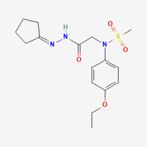 N-[2-(2-cyclopentylidenehydrazino)-2-oxoethyl]-N-(4-ethoxyphenyl)methanesulfonamide