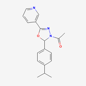 1-{2-[4-(propan-2-yl)phenyl]-5-(pyridin-3-yl)-1,3,4-oxadiazol-3(2H)-yl}ethanone