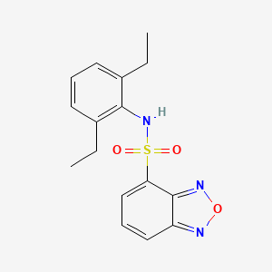 molecular formula C16H17N3O3S B11114480 N-(2,6-diethylphenyl)-2,1,3-benzoxadiazole-4-sulfonamide 