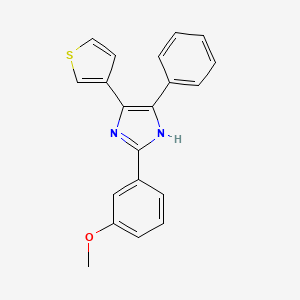 molecular formula C20H16N2OS B11114482 2-(3-Methoxyphenyl)-5-phenyl-4-(thiophen-3-YL)-1H-imidazole 